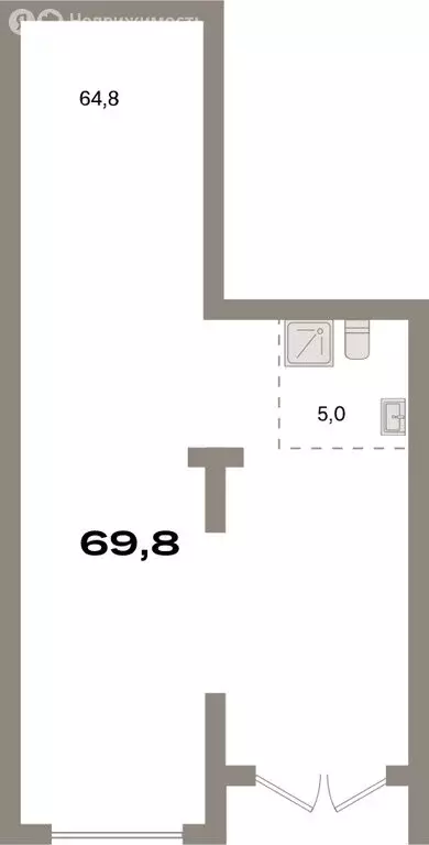 Помещение свободного назначения (69.77 м) - Фото 1