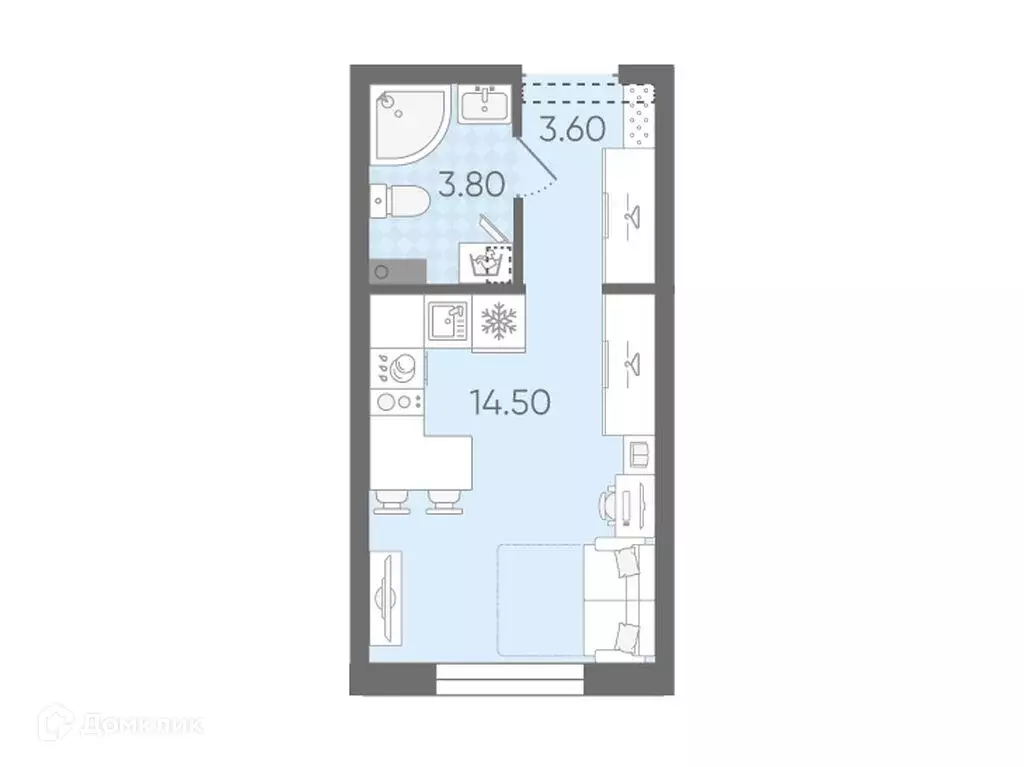 Продаётся квартира-студия, 21.9 м - Фото 0