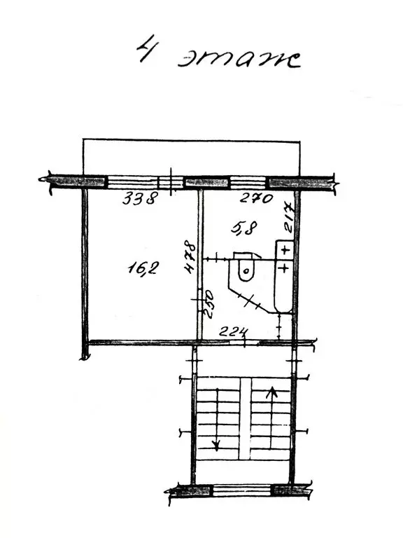 1-комнатная квартира: Черёмушки, 42 (28.8 м) - Фото 2