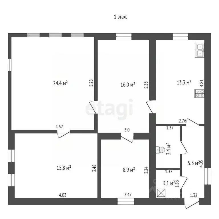 Дом в Мордовия, с. Лямбирь ул. Гагарина, 25 (150 м) - Фото 1