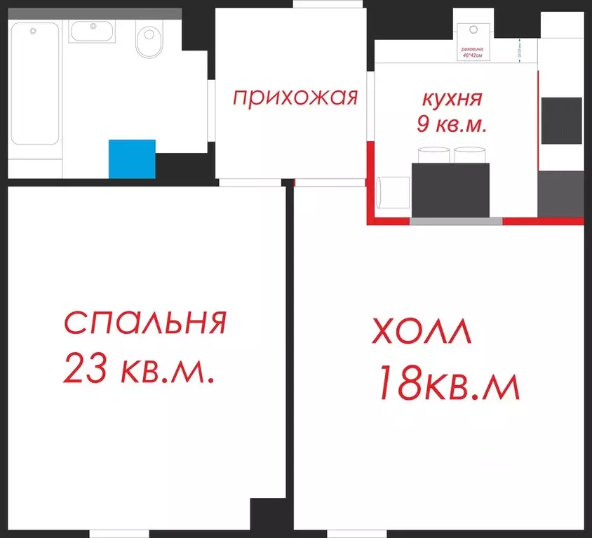 2-к кв. Белгородская область, Белгород ул. Горького, 54В (60.0 м) - Фото 2