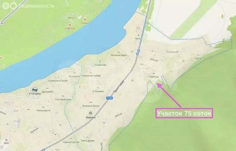 Участок в Майминский район, село Соузга (75 м) - Фото 1