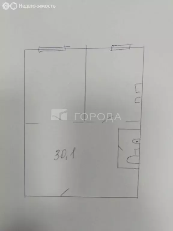 1-комнатная квартира: Барнаул, улица Антона Петрова, 180 (30.1 м) - Фото 1