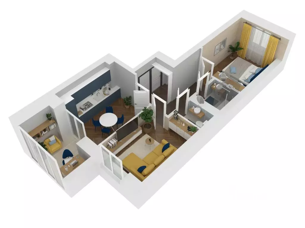 2-к кв. Татарстан, Зеленодольский район, Осиновское с/пос, с. Осиново ... - Фото 1