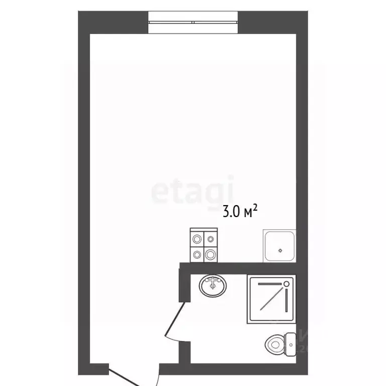 Студия Москва ул. Большое Понизовье, 14 (19.7 м) - Фото 2