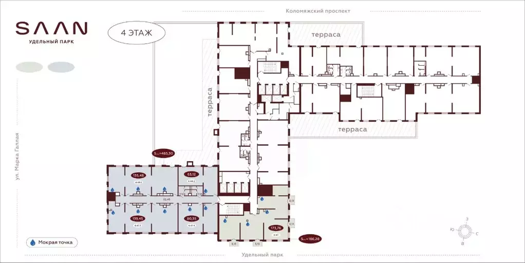 Офис в Санкт-Петербург Коломяжский просп., 19А (485 м) - Фото 2
