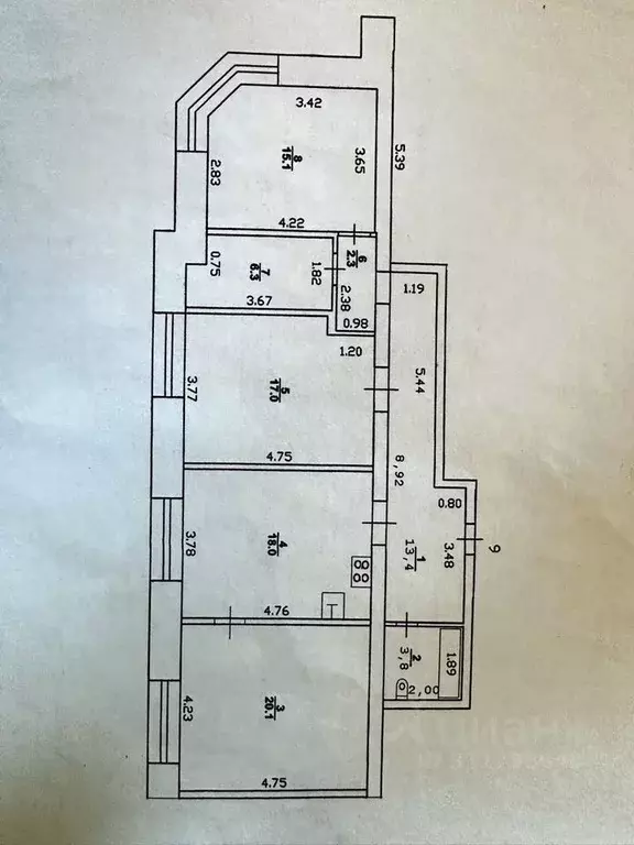 3-к кв. Кировская область, Киров ул. Казанская, 99А (96.0 м) - Фото 0