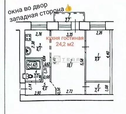 2-к кв. Башкортостан, Уфа Российская ул., 82 (43.5 м) - Фото 2