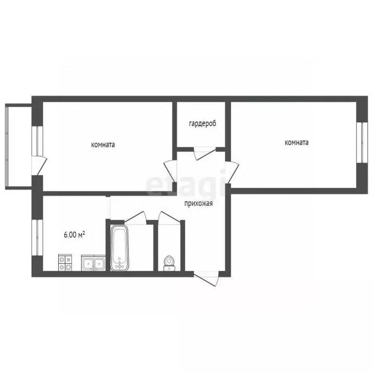 2-к кв. Владимирская область, Муром Муромская ул., 10 (46.4 м) - Фото 1