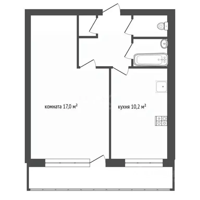 1-к кв. Ярославская область, Ярославль просп. Дзержинского, 31 (34.1 ... - Фото 1