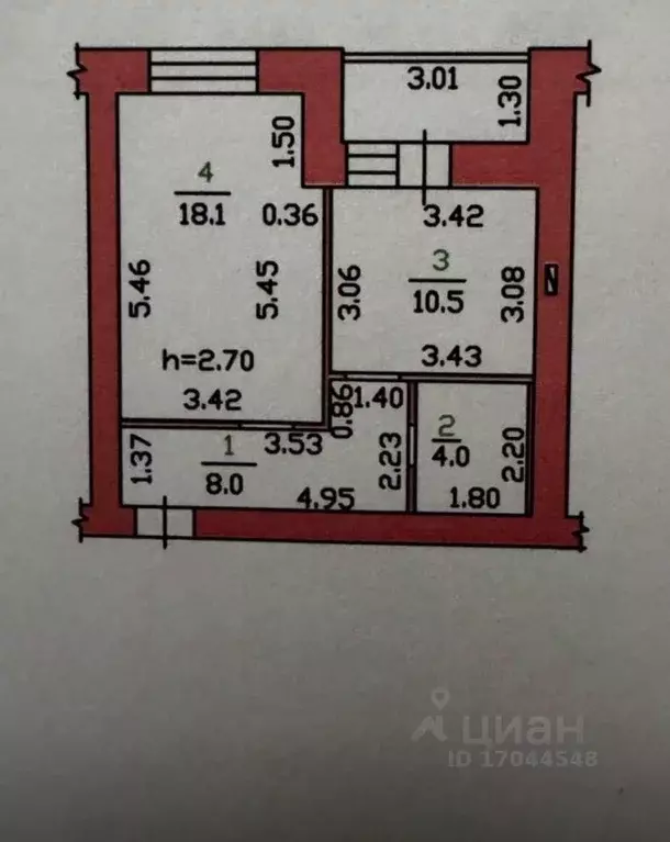 1-к кв. Орловская область, Орел ул. Лескова, 3 (40.6 м) - Фото 1