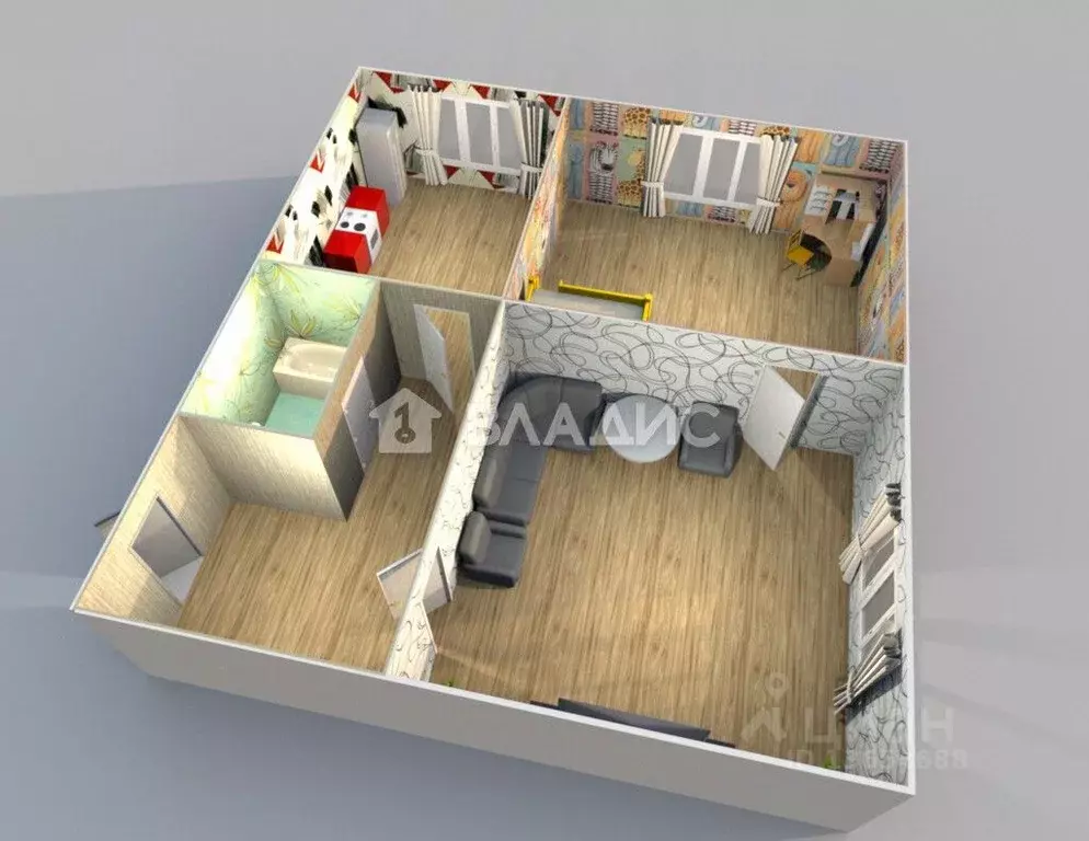 2-к кв. Иркутская область, Ангарск 106-й кв-л, 2 (42.5 м) - Фото 2