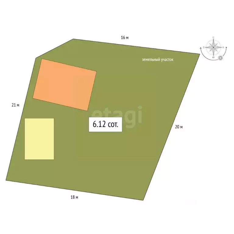 Участок в Новосибирская область, Новосибирск Аэрофлот-1 СНТ, 117 (6.12 ... - Фото 2