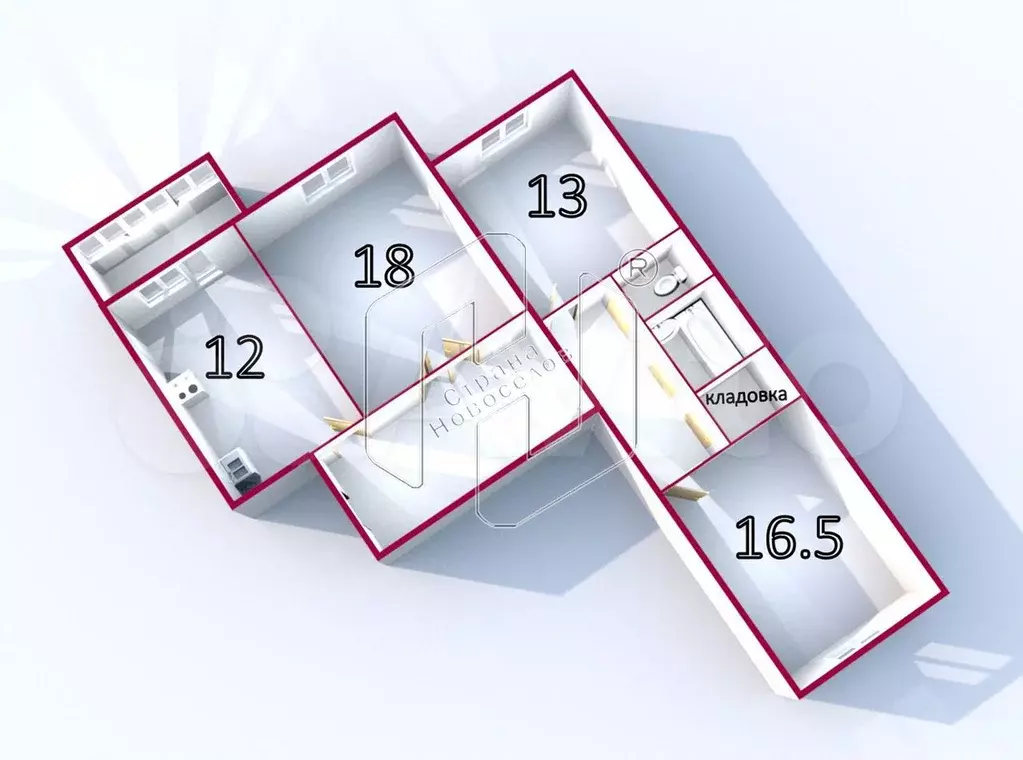 3-к. квартира, 80 м, 5/6 эт. - Фото 0