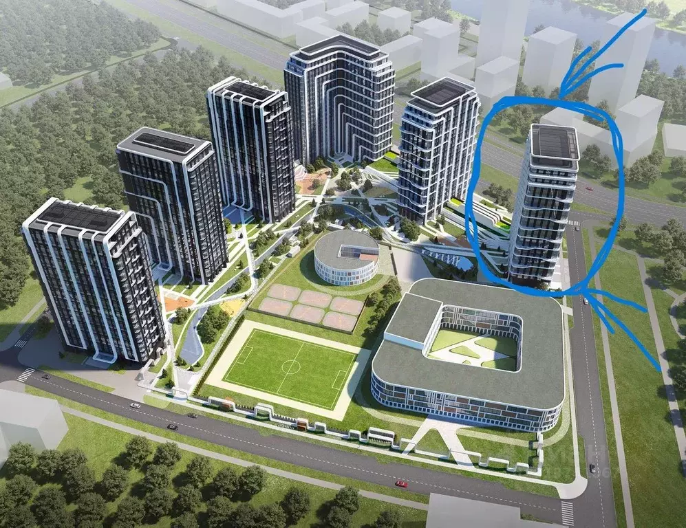 2-к кв. Москва ул. Нижние Мневники, 16к6 (81.0 м) - Фото 1