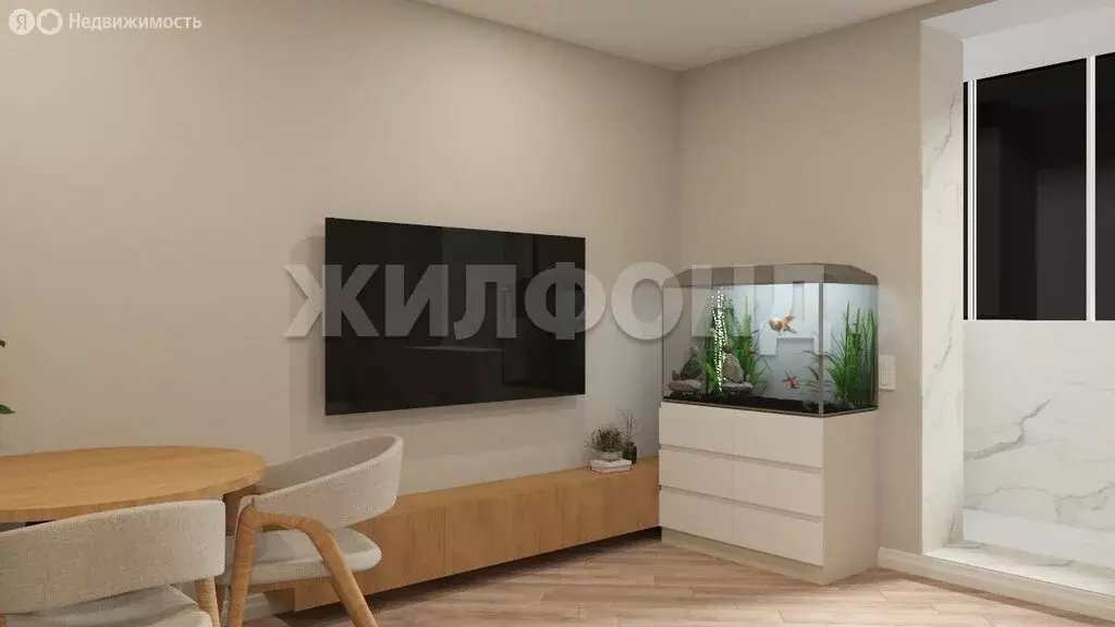 Квартира-студия: Новосибирск, улица Дуси Ковальчук, 238 (34 м) - Фото 1