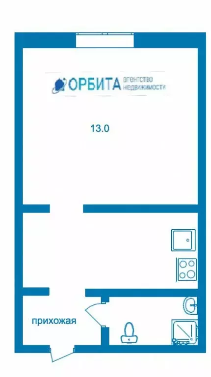 Квартира-студия: Тюмень, Ткацкий проезд, 8 (19.3 м) - Фото 1
