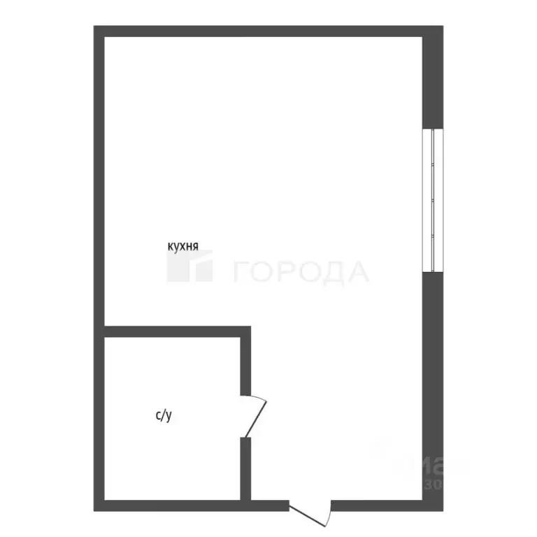 Студия Кемеровская область, Новокузнецк ул. 40 лет ВЛКСМ, 32 (17.1 м) - Фото 2