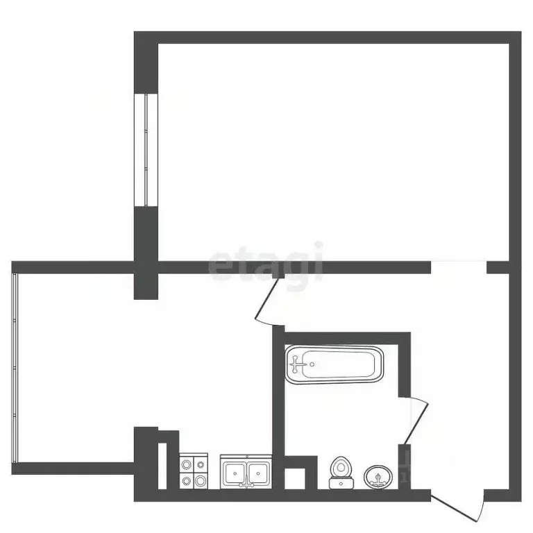 1-к кв. Ханты-Мансийский АО, Нягань 4-й мкр, 5Б (37.4 м) - Фото 1