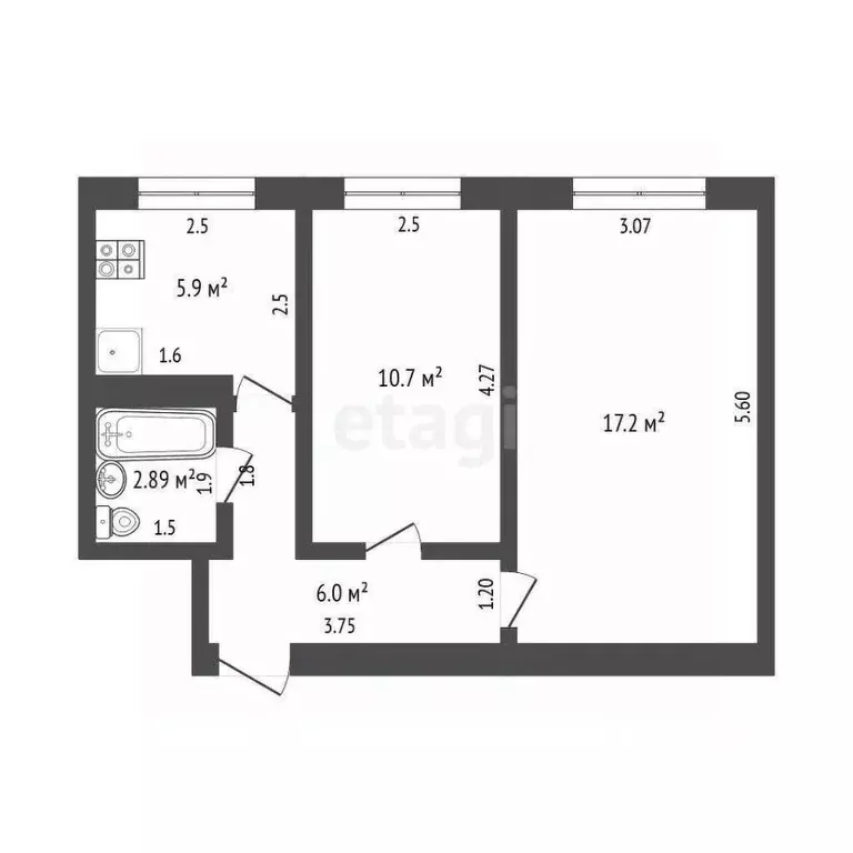 2-к кв. Мордовия, Саранск бул. Эрьзи, 22 (43.0 м) - Фото 2