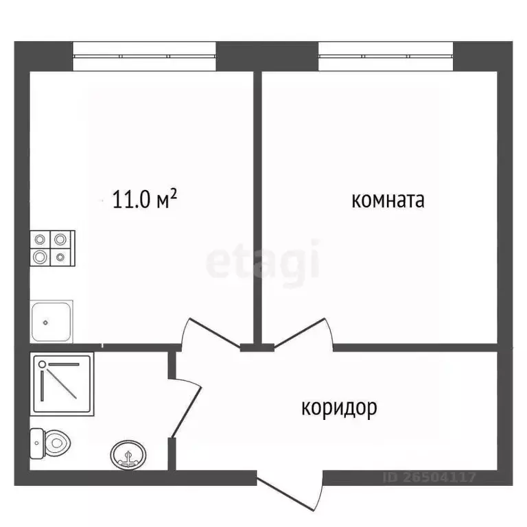 1-к кв. Севастополь Гагаринский муниципальный округ, ул. Военных ... - Фото 2
