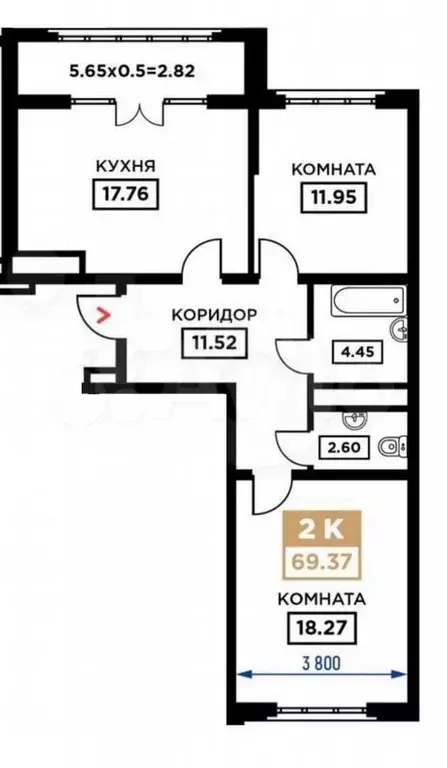 3-к. квартира, 80 м, 8/25 эт. - Фото 0