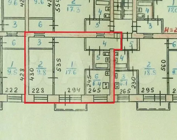 2-к. квартира, 44 м, 2/4 эт. - Фото 0