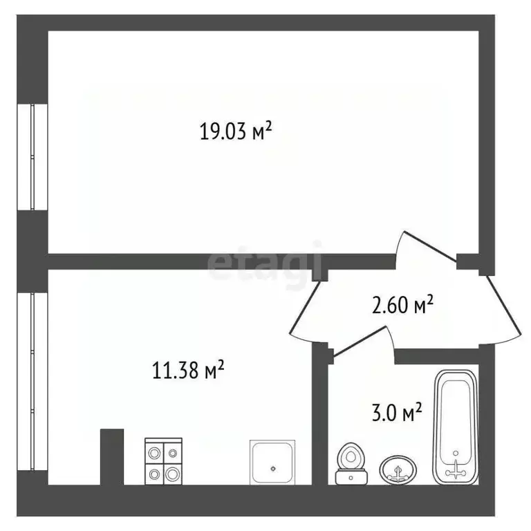 1-к кв. Ростовская область, Таганрог ул. Галицкого, 55А (36.1 м) - Фото 2
