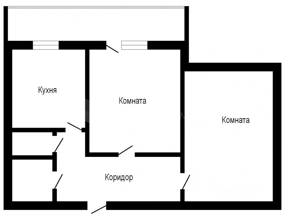 2-к кв. Тюменская область, Тюмень ул. Александра Матросова, 27 (46.0 ... - Фото 1