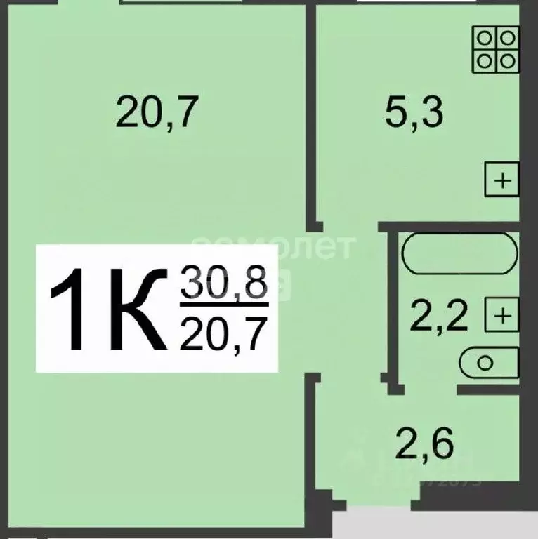 1-к кв. Нижегородская область, Нижний Новгород ул. Богородского, 2 ... - Фото 2