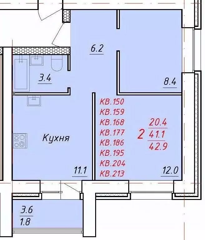 2-к кв. Алтайский край, Новоалтайск Индустриальная ул., 18 (42.9 м) - Фото 0