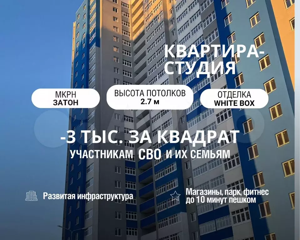 Квартира-студия, 19,3 м, 17/25 эт. - Фото 0