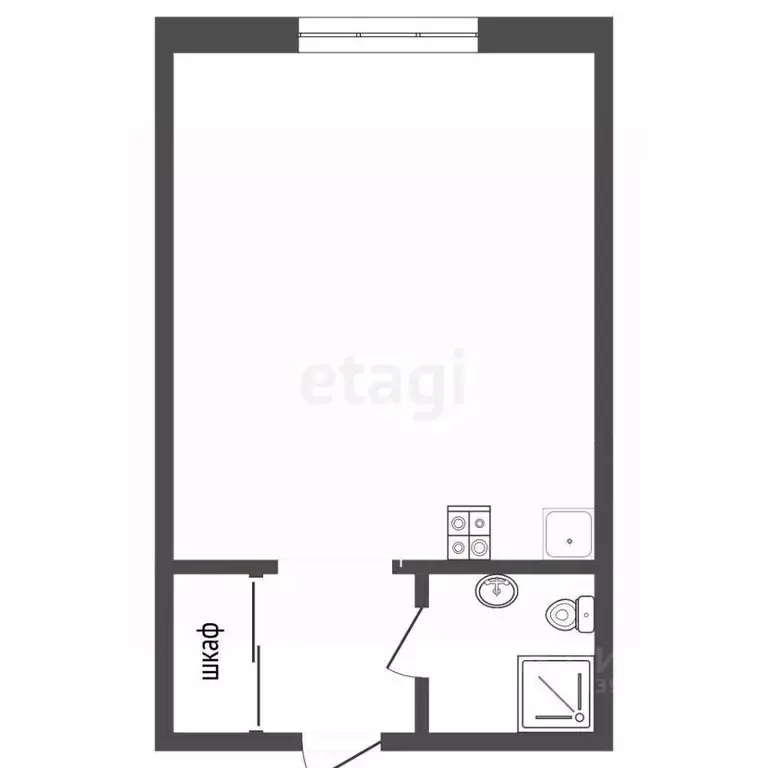 Студия Тюменская область, Тюмень ул. 2-я Луговая, 24к2 (32.0 м) - Фото 1