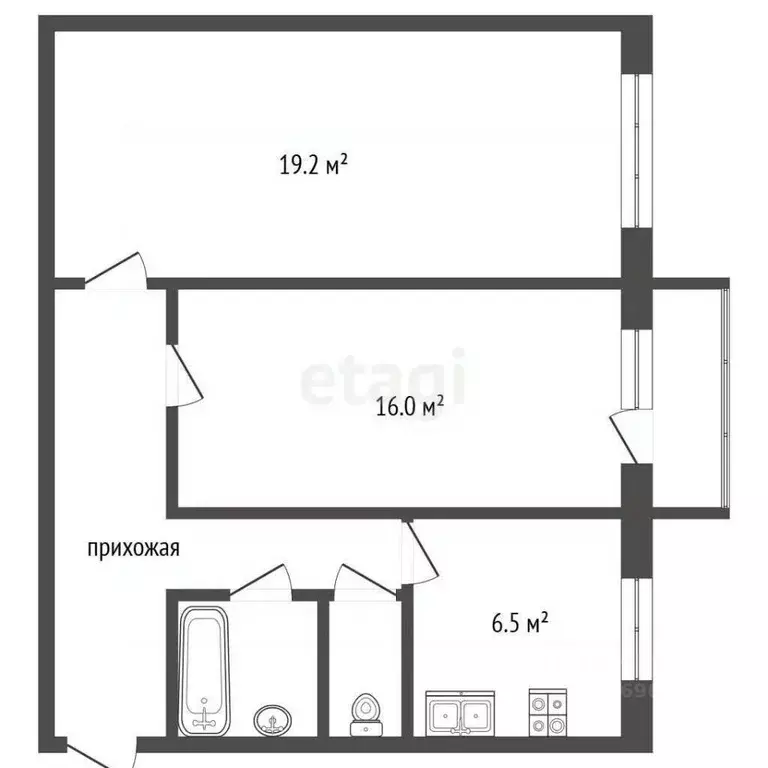 Комната Москва ул. Маршала Бирюзова, 41 (16.0 м) - Фото 1