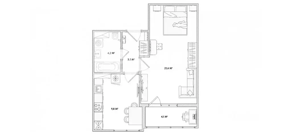 1-к кв. Орловская область, Орел Раздольная ул., 29 (39.1 м) - Фото 2