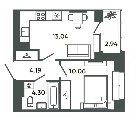1-комнатная квартира: городской посёлок Новоселье, Аннинская улица, 4 ... - Фото 1
