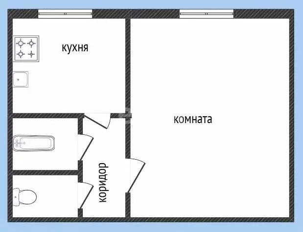 1-к кв. Курганская область, Курган ул. Космонавтов, 2 (34.5 м) - Фото 2