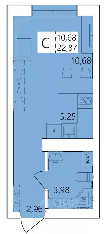 Студия Башкортостан, Уфа ул. Пожарского, 237 (22.87 м) - Фото 0