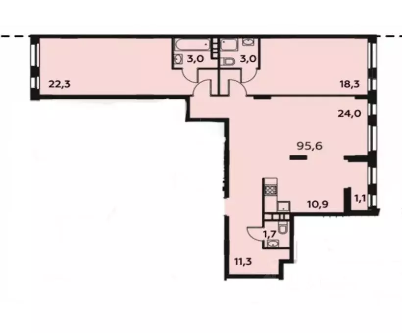 3-к кв. Москва бул. Скандинавский, 17 (95.0 м) - Фото 1