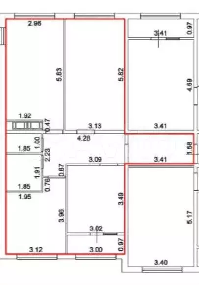 3-к. квартира, 77,1 м, 3/17 эт. - Фото 0