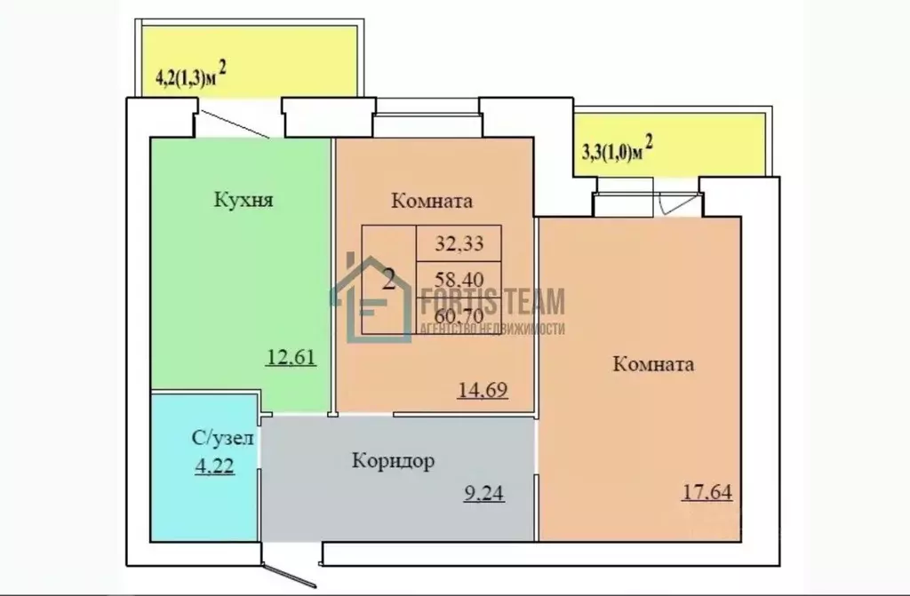 2-к кв. Ярославская область, Ярославль ул. Белинского, 17А (60.7 м) - Фото 0