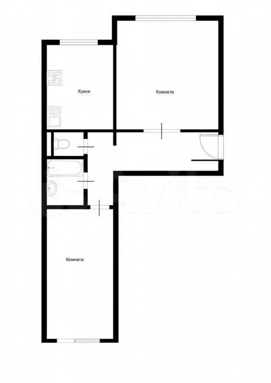 2-к. квартира, 51 м, 4/12 эт. - Фото 0