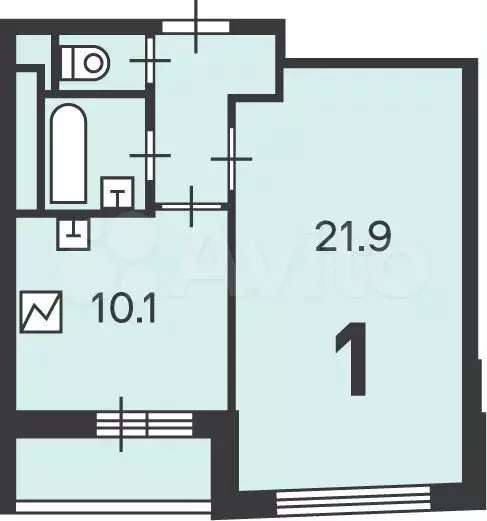 Аукцион: 1-к. квартира, 39,4 м, 2/20 эт. - Фото 0