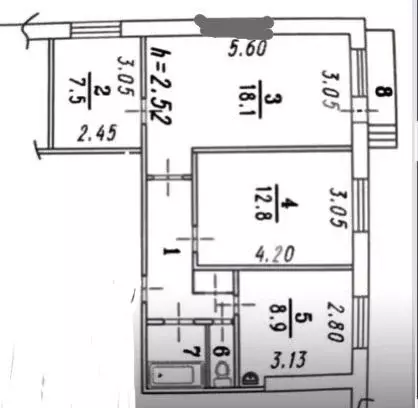 Продаётся 3-к квартира, 57.3 м - Фото 1