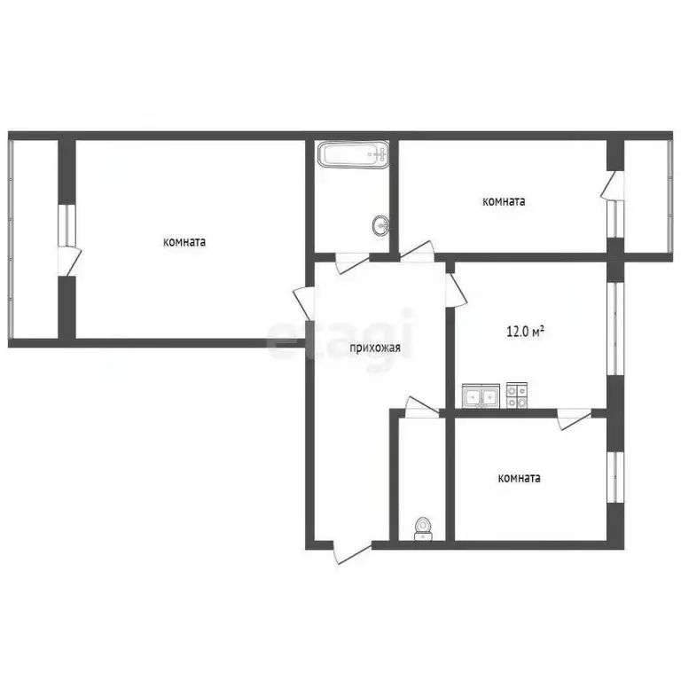 3-к кв. Краснодарский край, Анапа ш. Супсехское, 26 (74.0 м) - Фото 1