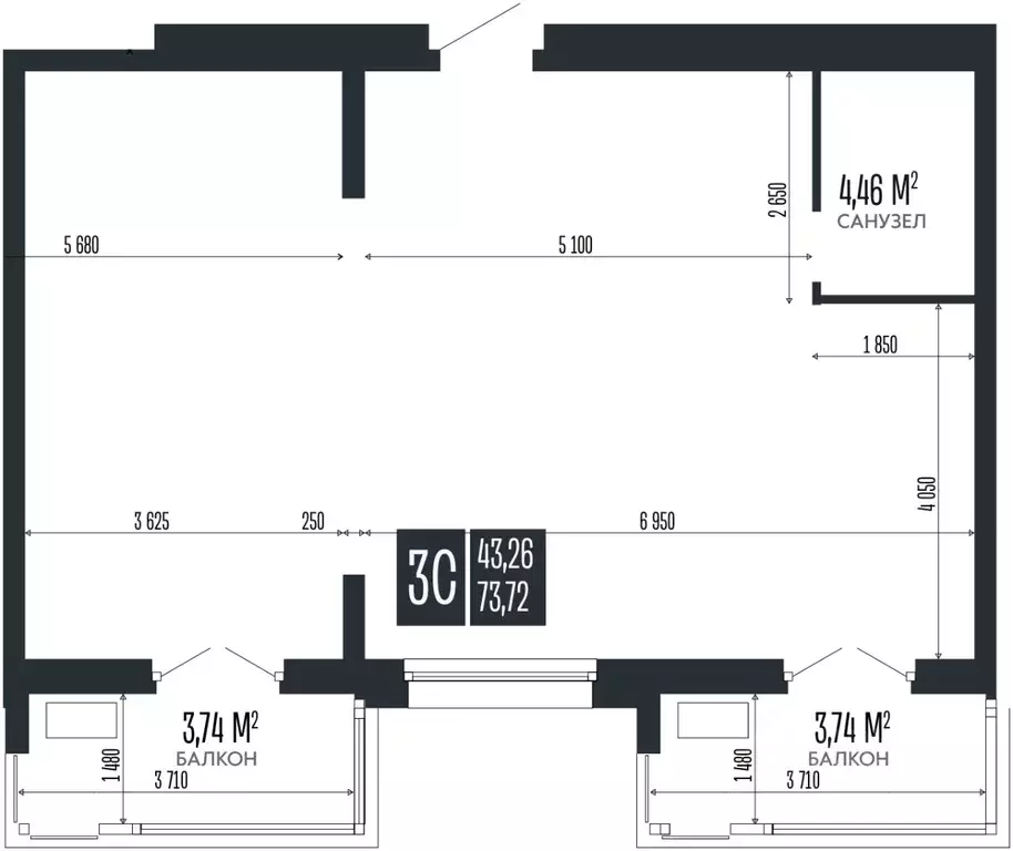 3-к кв. Алтайский край, Барнаул Опера Резиденс жилой комплекс, БС3 ... - Фото 1