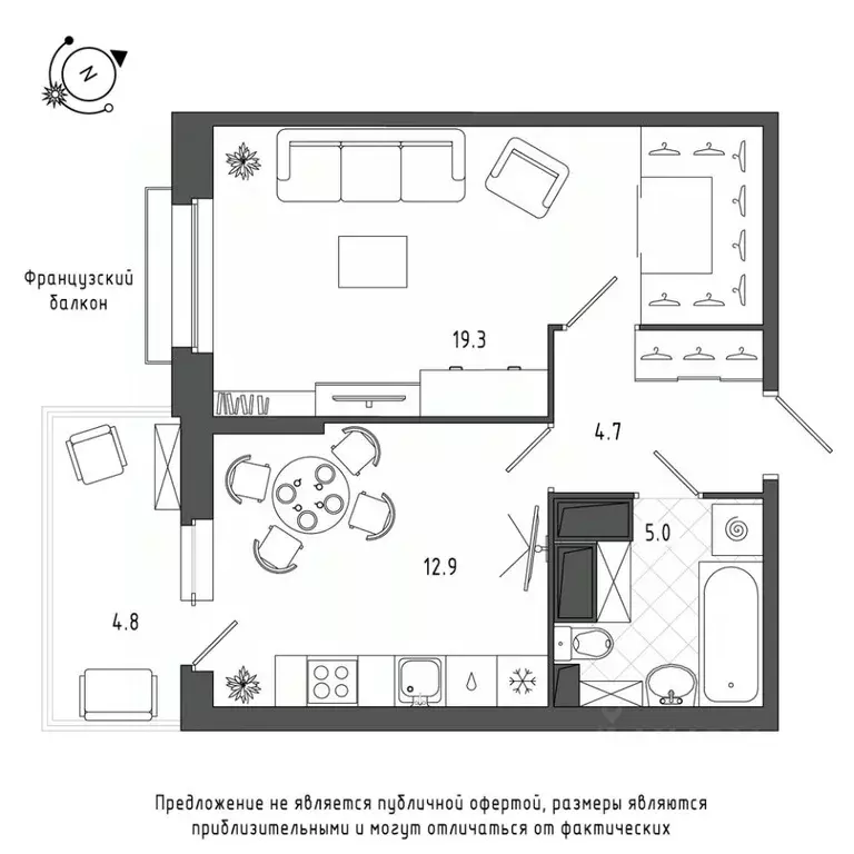 1-к кв. Санкт-Петербург Черниговская ул., 17 (43.5 м) - Фото 0