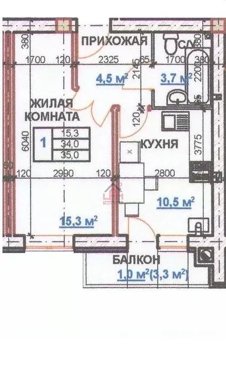 1-к кв. Ставропольский край, Ессентуки ул. Очаровательная, 16 (35.0 м) - Фото 1