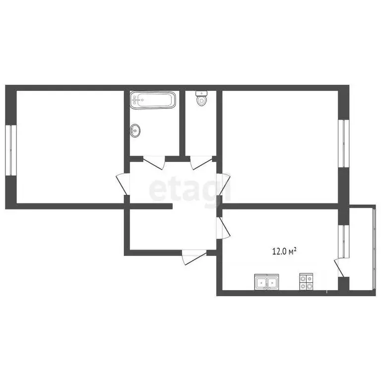 2-комнатная квартира: Тамбов, улица Чичерина, 15/2 (58.5 м) - Фото 0
