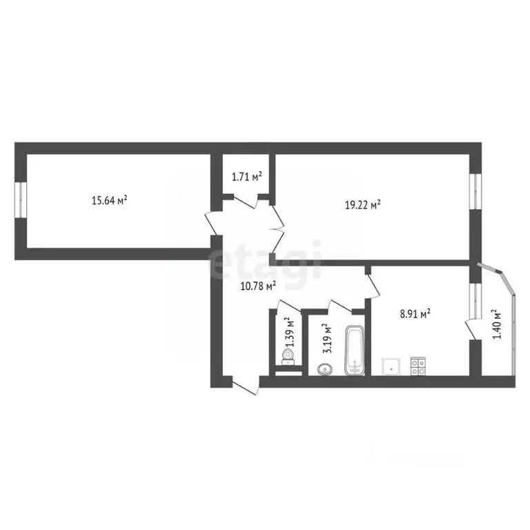 2-к кв. Воронежская область, Воронеж ул. Урывского, 17 (62.1 м) - Фото 2